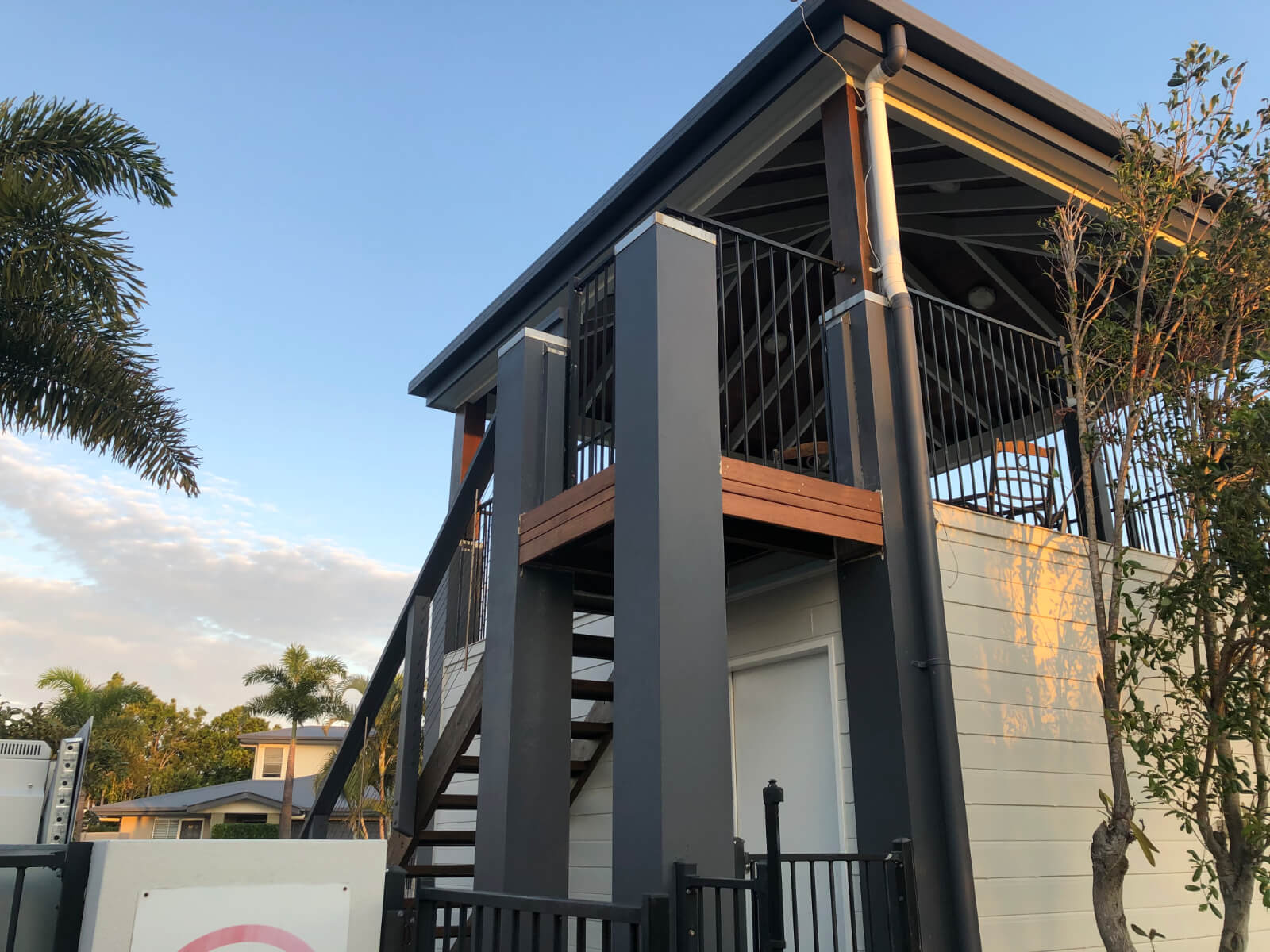 strata complex balcony repair with commercial carpentry work done as part of building maintenance in Brisbane 